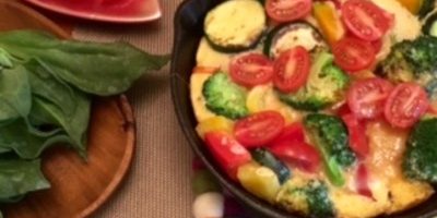 【糖質制限&美肌レシピ】スキレットdeビタミン野菜スパニッシュオムレツ