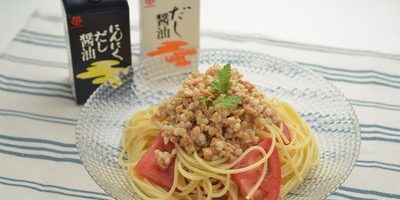 ダイエット中でもパスタOK!ソルガムきび入り納豆トマトのさっぱり冷製パスタ