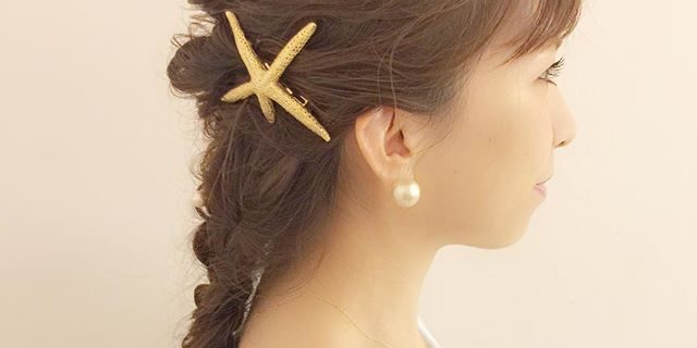 真夏だから映える♪ヒトデやシェルのヘアアクセサリー活用法!